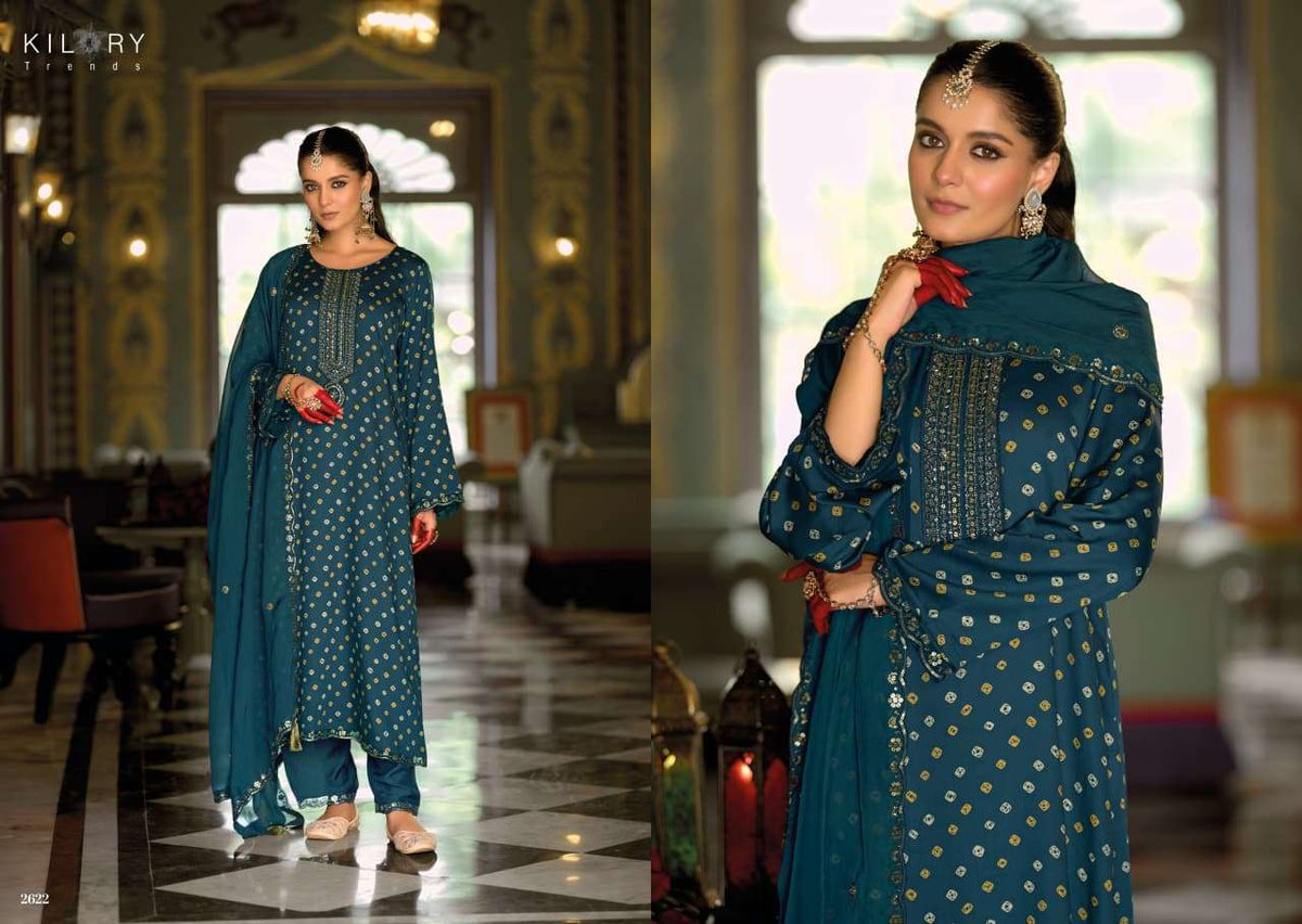 Kilory Sone Ki Dor Pure Gajji Silk Dress Material - Amrah Wholesale
