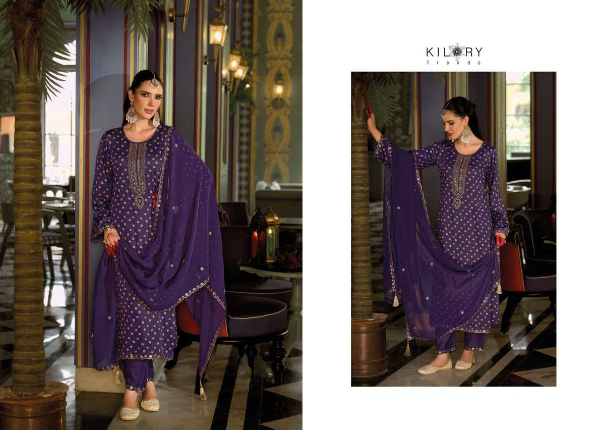 Kilory Sone Ki Dor Pure Gajji Silk Dress Material - Amrah Wholesale
