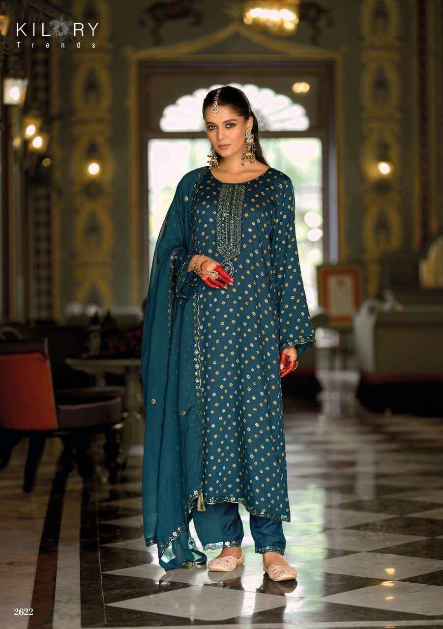 Kilory Sone Ki Dor Pure Gajji Silk Dress Material - Amrah Wholesale