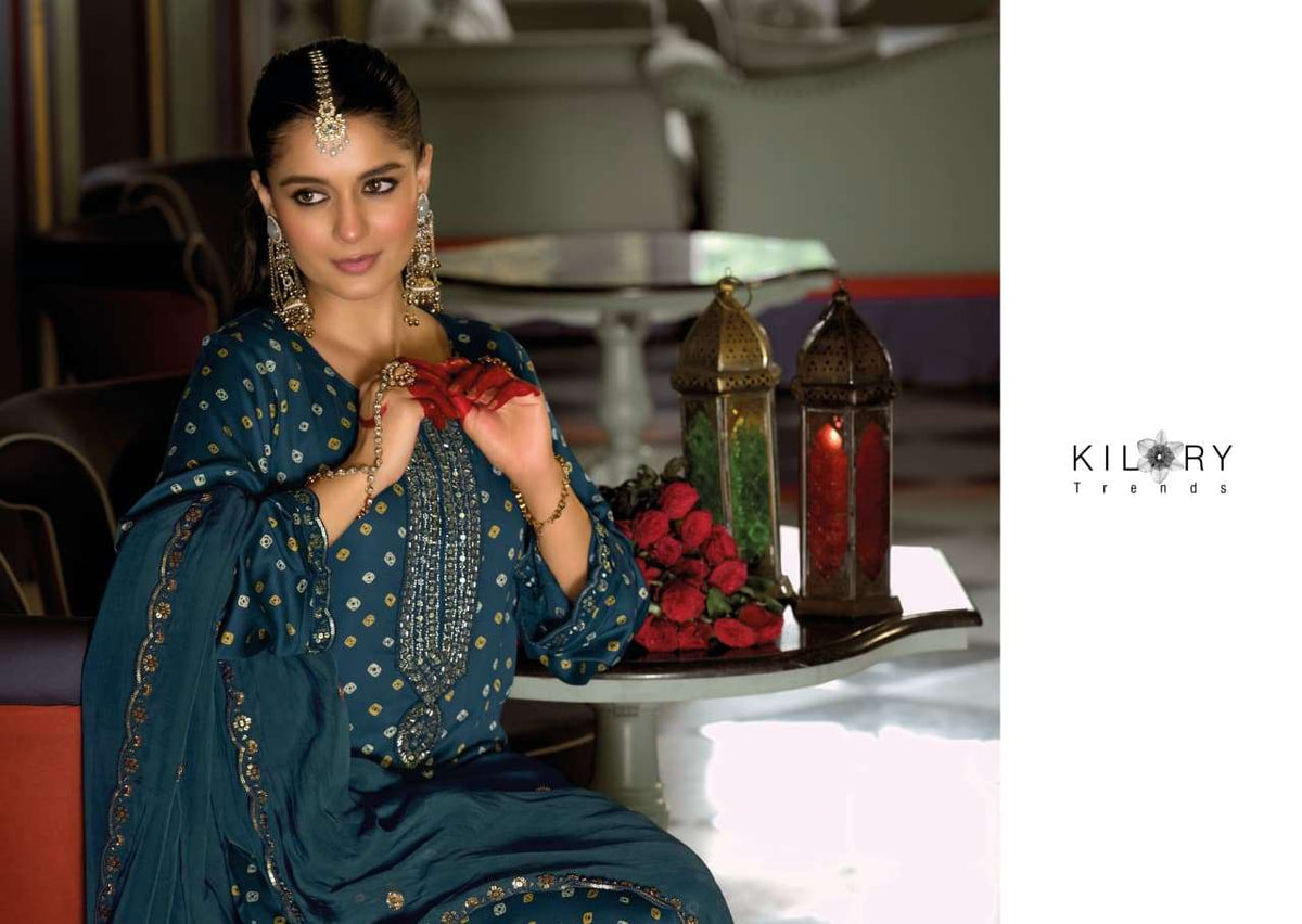 Kilory Sone Ki Dor Pure Gajji Silk Dress Material - Amrah Wholesale