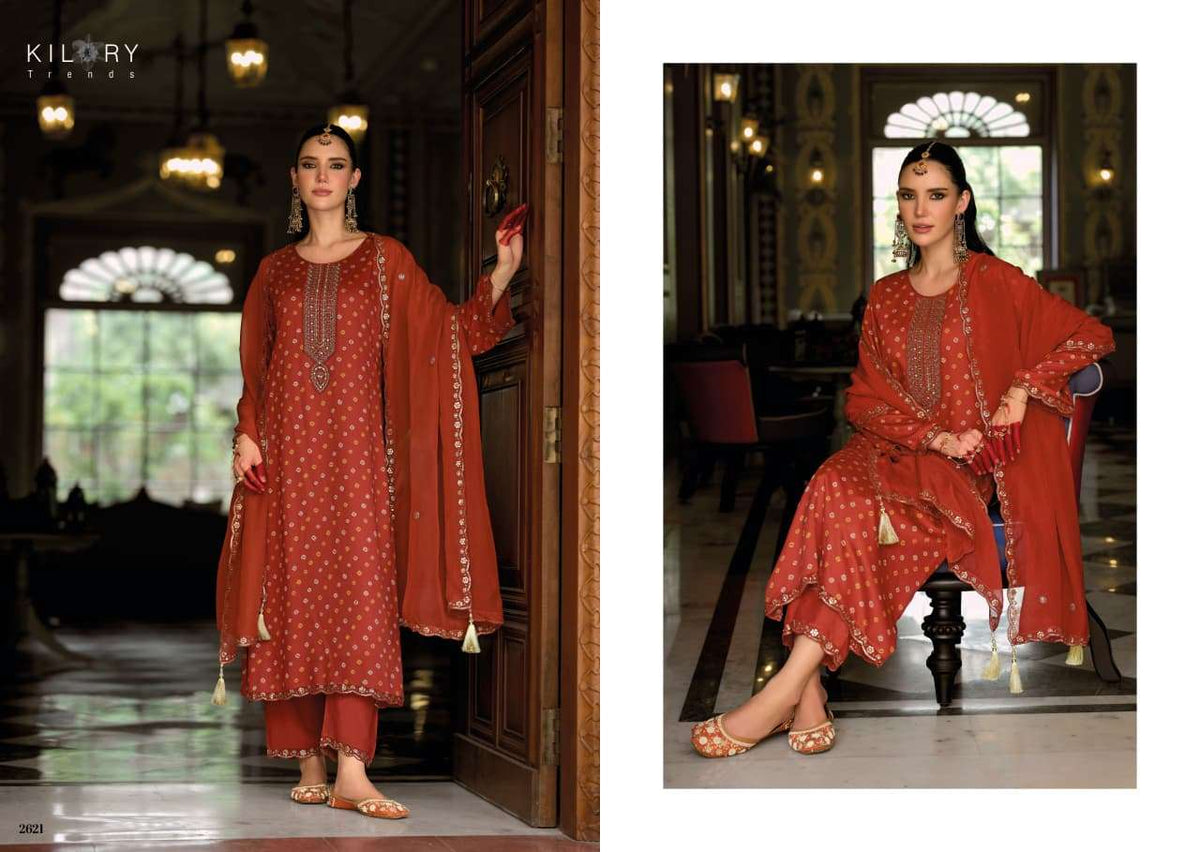 Kilory Sone Ki Dor Pure Gajji Silk Dress Material - Amrah Wholesale