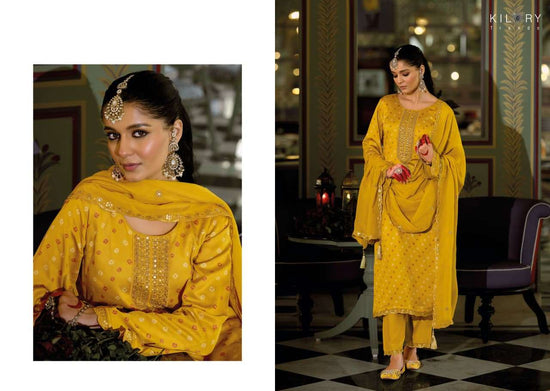 Kilory Sone Ki Dor Pure Gajji Silk Dress Material - Amrah Wholesale