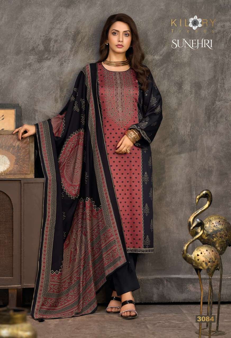 Kilory Sunheri Pure Gajji Silk Dress Material