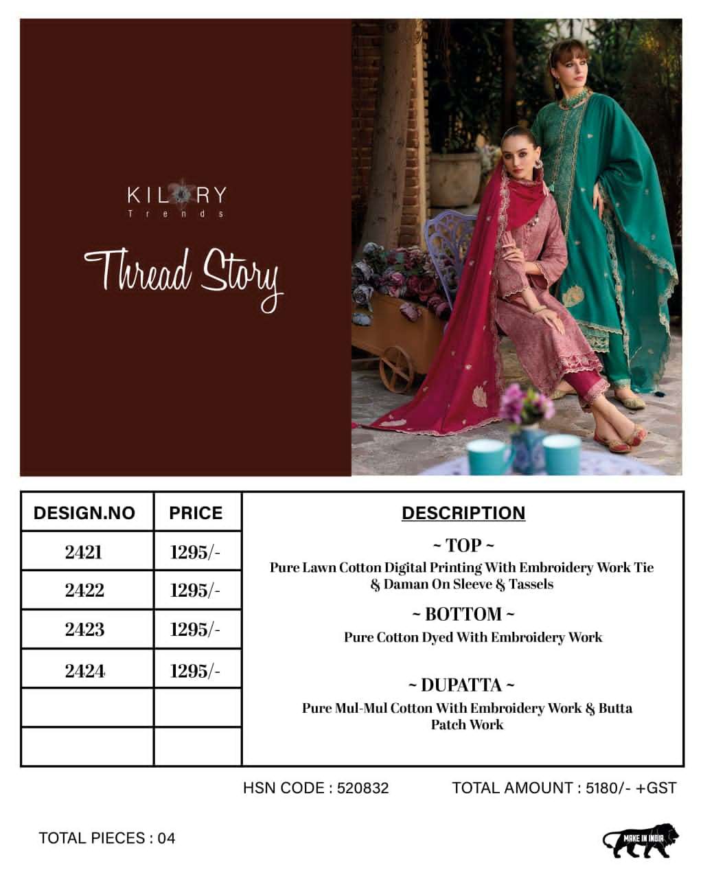 Kilory Thread Story - Amrah Wholesale