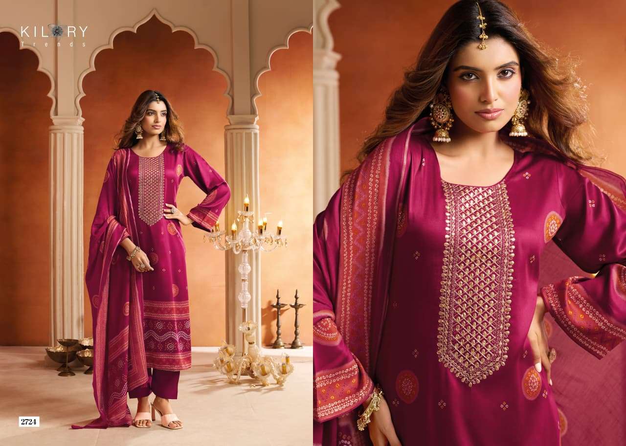 Kilory Tohfa Pure Gajji Silk Digital Print Dress Material