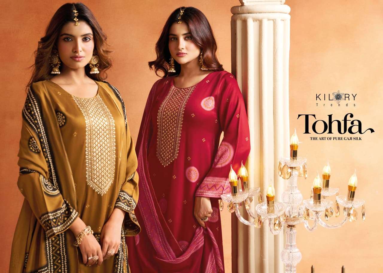 Kilory Tohfa Pure Gajji Silk Digital Print Dress Material