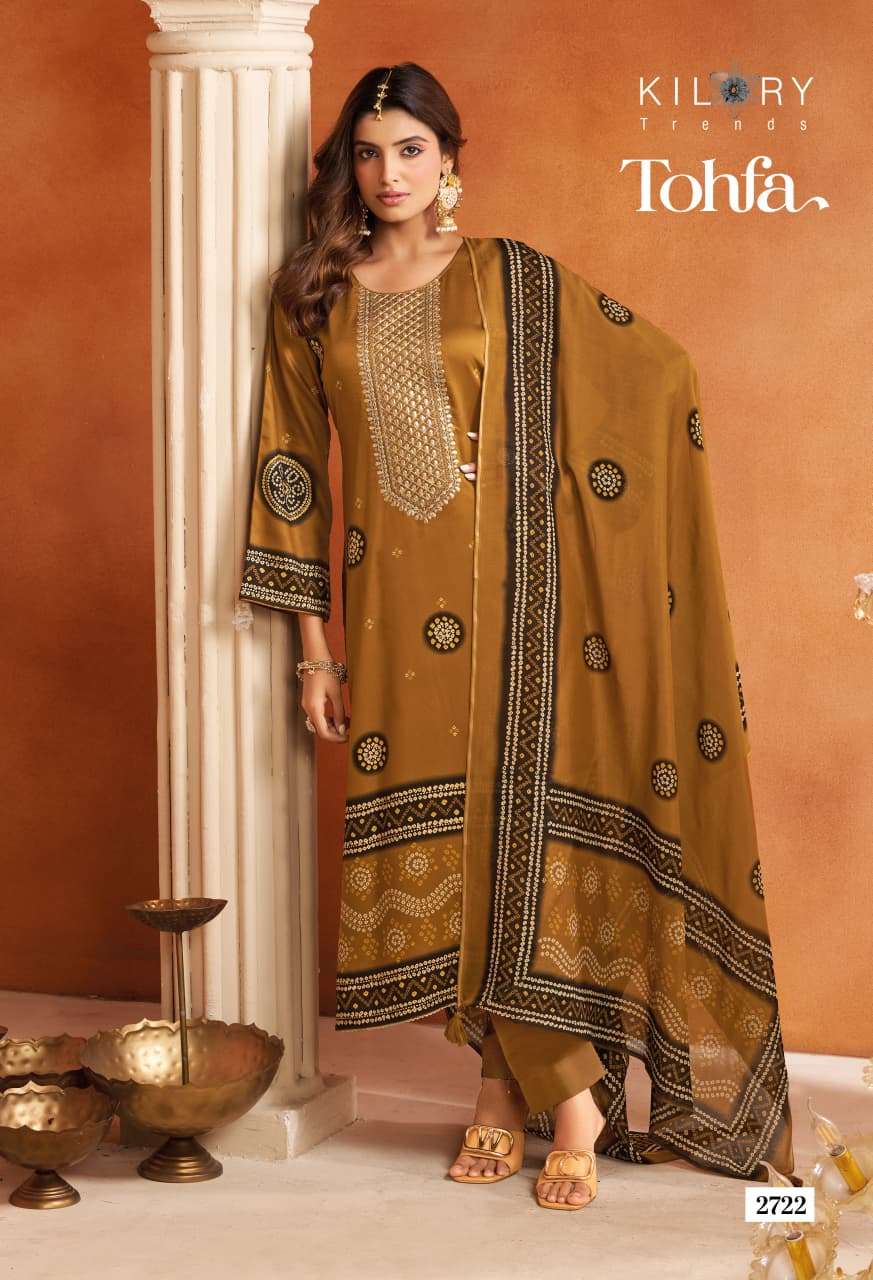 Kilory Tohfa Pure Gajji Silk Digital Print Dress Material