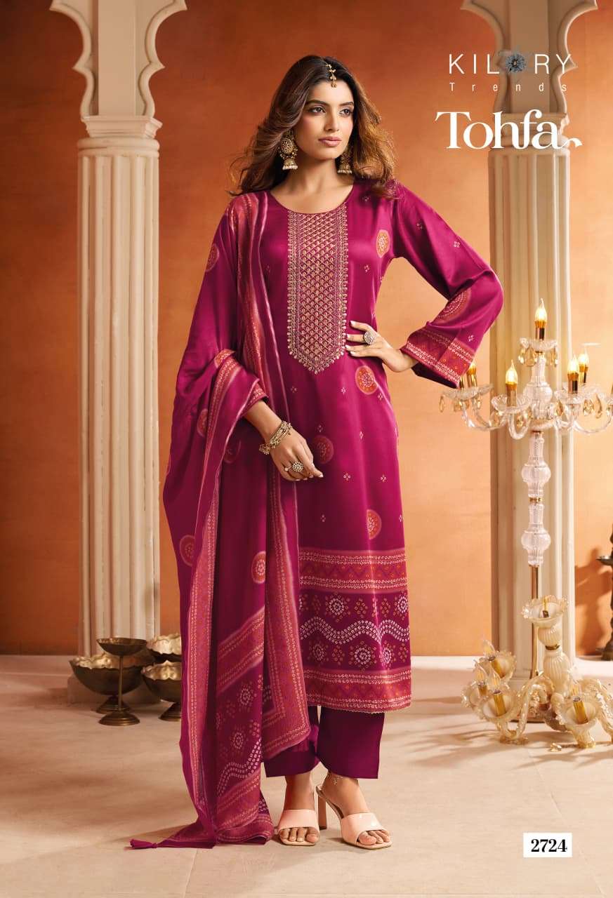 Kilory Tohfa Pure Gajji Silk Digital Print Dress Material