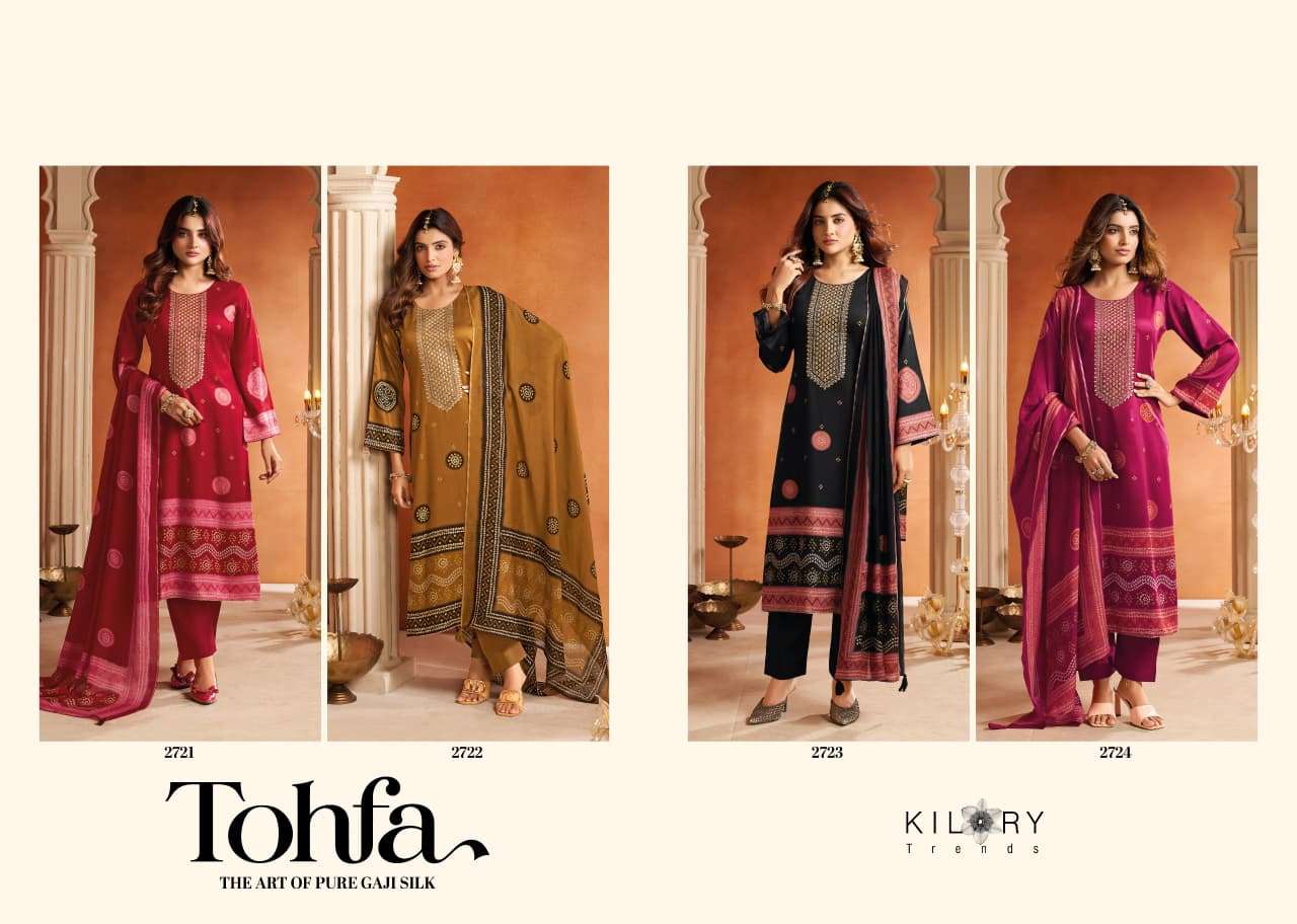 Kilory Tohfa Pure Gajji Silk Digital Print Dress Material