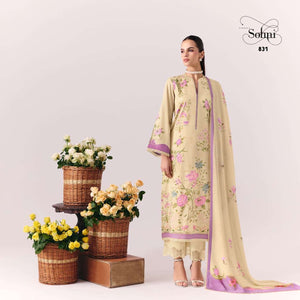 KIMORA CORAL 831 TO 834 Cotton Lawn Dress Material