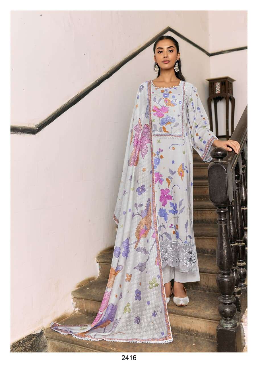 Kimora Daalan Premium Muslin Printed Semi Stitched Pakistani Suit Wholesale