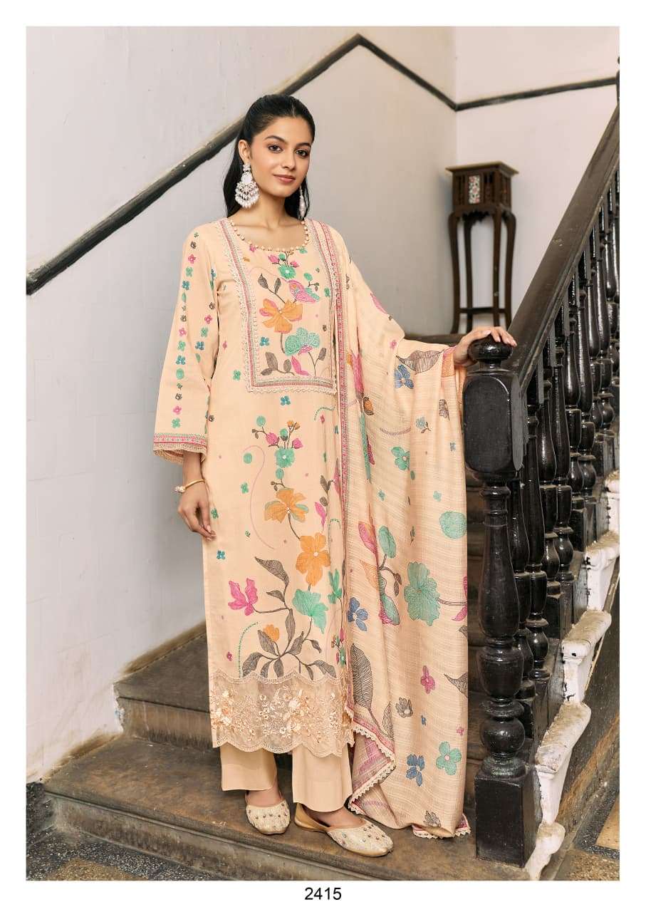 Kimora Daalan Premium Muslin Printed Semi Stitched Pakistani Suit Wholesale