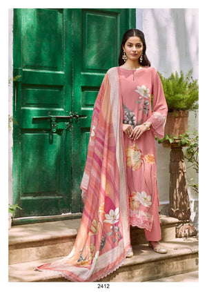 Kimora Dehri Vol 92 Muslin Digital Printed Patch Embroidery Salwar Kameez - Amrah Wholesale