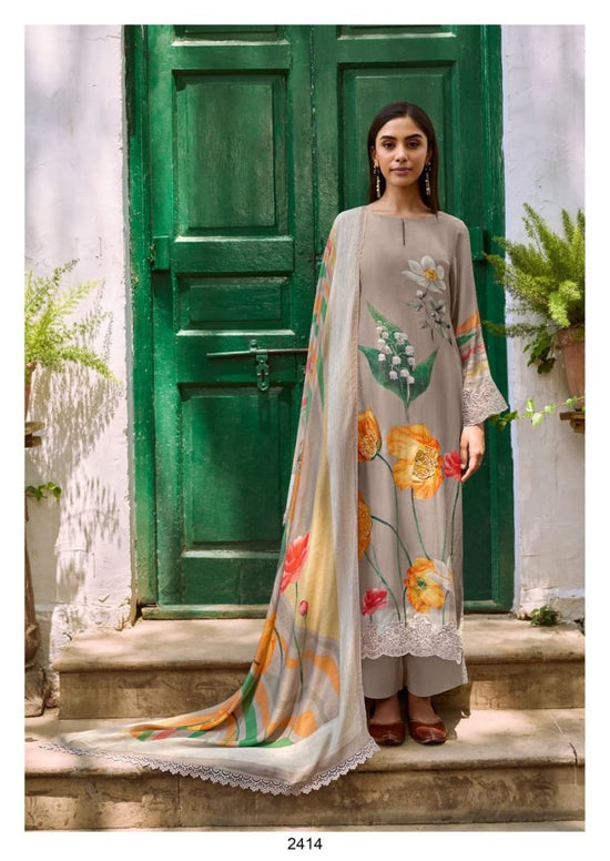 Kimora Dehri Vol 92 Muslin Digital Printed Patch Embroidery Salwar Kameez - Amrah Wholesale