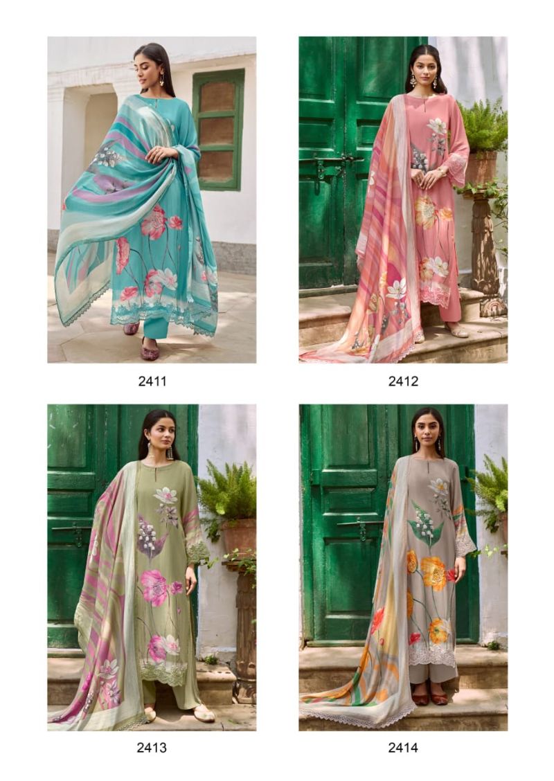 Kimora Dehri Vol 92 Muslin Digital Printed Patch Embroidery Salwar Kameez - Amrah Wholesale