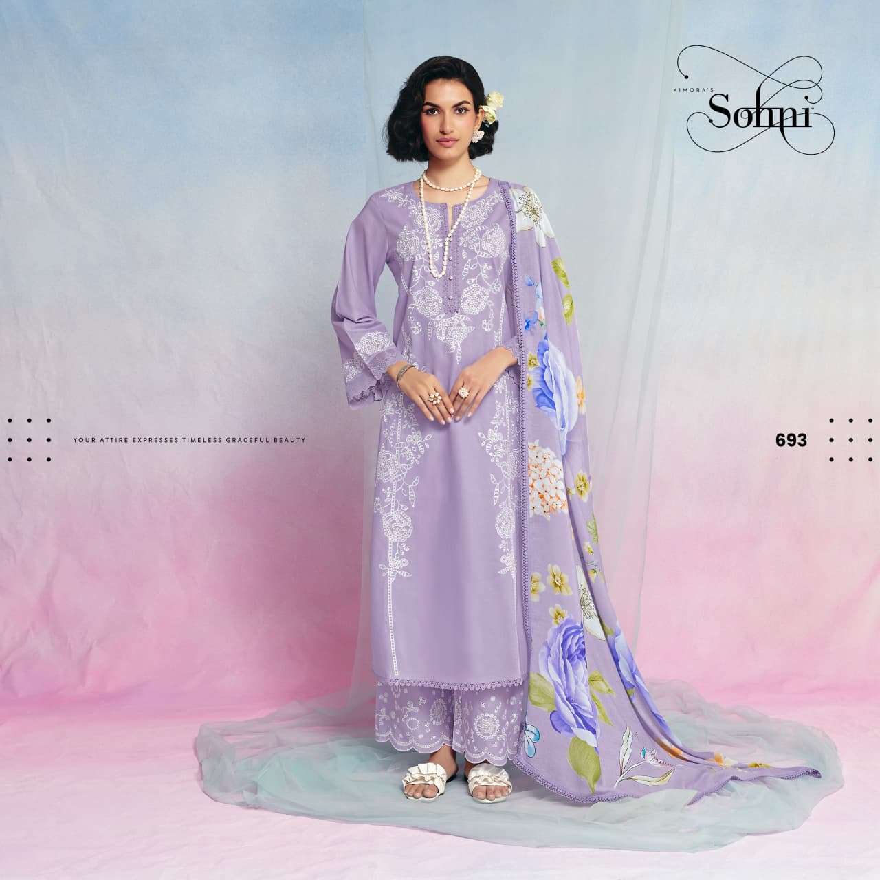 Kimora Fairy 691-694 Cotton Lawn Dress Material Wholesale Surat