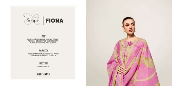 Kimora Fiona Lawn Cotton Dress Material - Amrah Wholesale