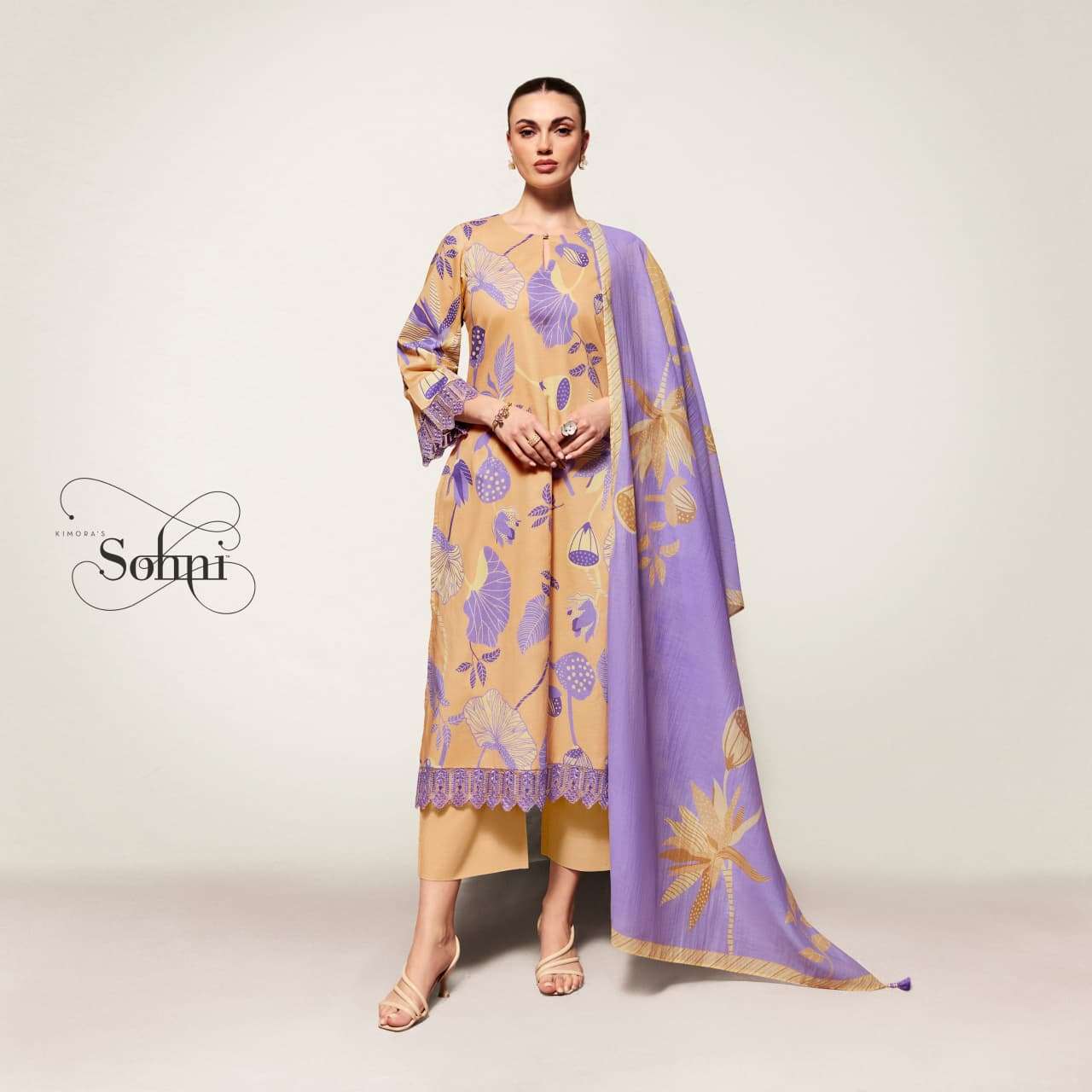 Kimora Fiona Lawn Cotton Dress Material - Amrah Wholesale