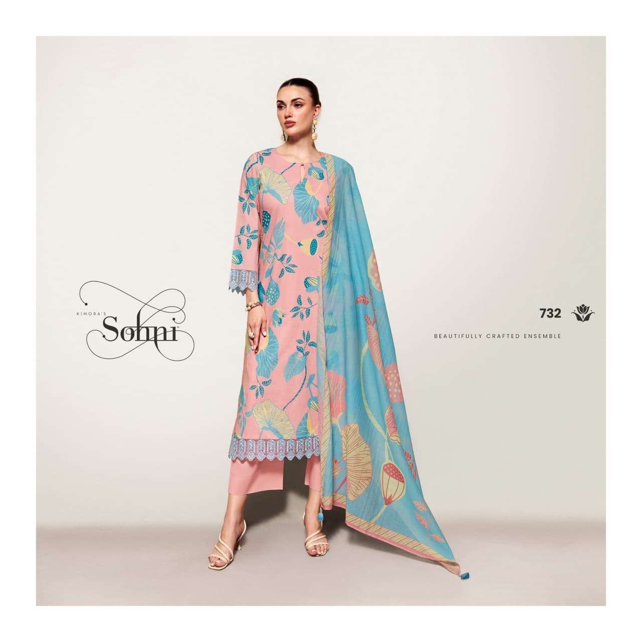 Kimora Fiona Lawn Cotton Dress Material - Amrah Wholesale