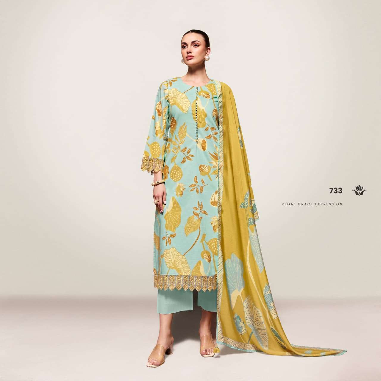 Kimora Fiona Lawn Cotton Dress Material - Amrah Wholesale