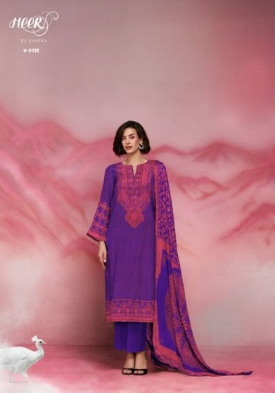 Kimora Heer Chand Tare 2 Maslin Vol 257 Muslin Dress Material