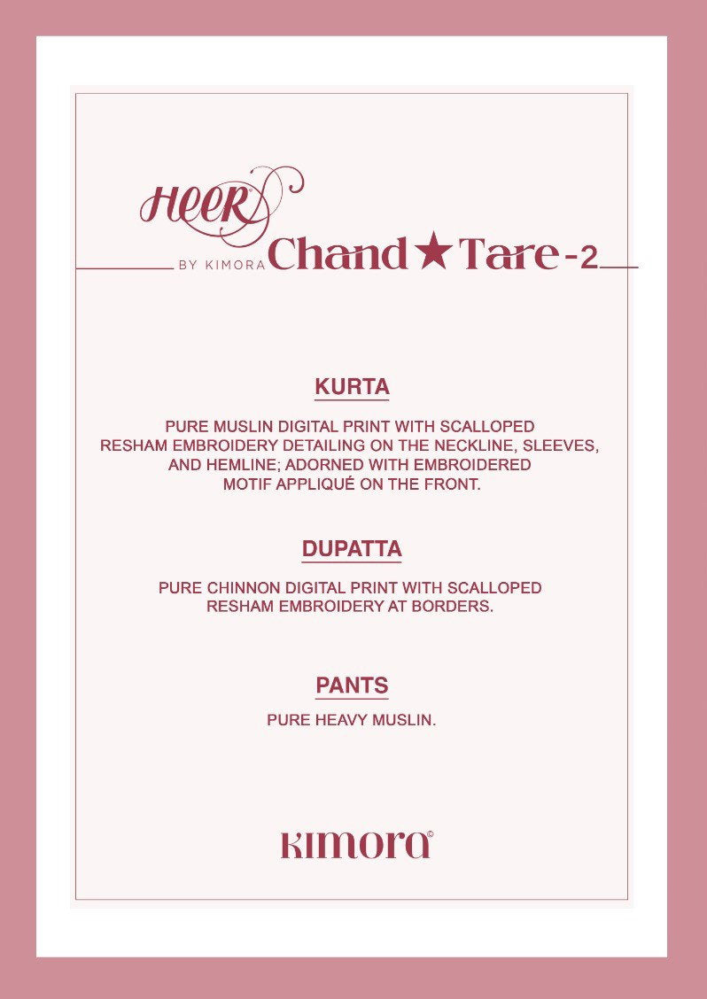 Kimora Heer Chand Tare 2 Maslin Vol 257 Muslin Dress Material