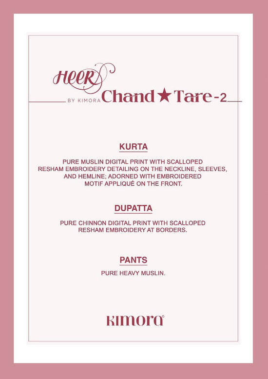 Kimora Heer Chand Tare 2 Maslin Vol 257 Muslin Dress Material