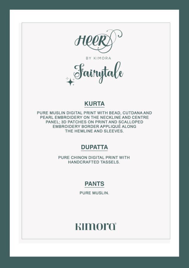 Kimora Heer Fairytale Vol 254 Muslin Designer Salwar Suit - Amrah Wholesale
