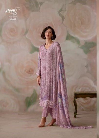 Kimora Heer Ranibagh Vol 253 Chinon Digital Printed Embroidered Salwar Suit Set