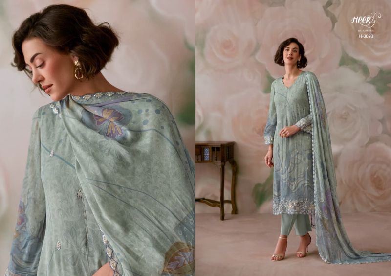 Kimora Heer Ranibagh Vol 253 Chinon Digital Printed Embroidered Salwar Suit Set