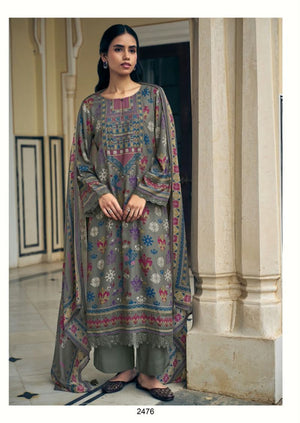 Kimora Qissa Muslin Digital Print Embroidered Salwar Kameez