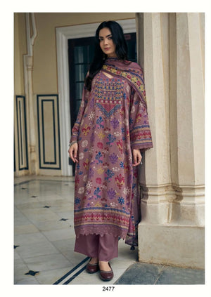 Kimora Qissa Muslin Digital Print Embroidered Salwar Kameez