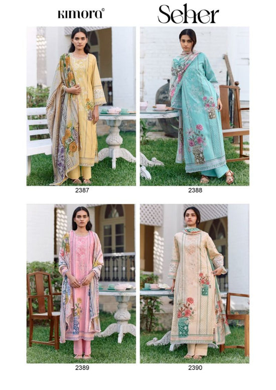 Kimora Seher Vol 86 Cotton Lawn Digital Printed Salwar Suit - Amrah Wholesale