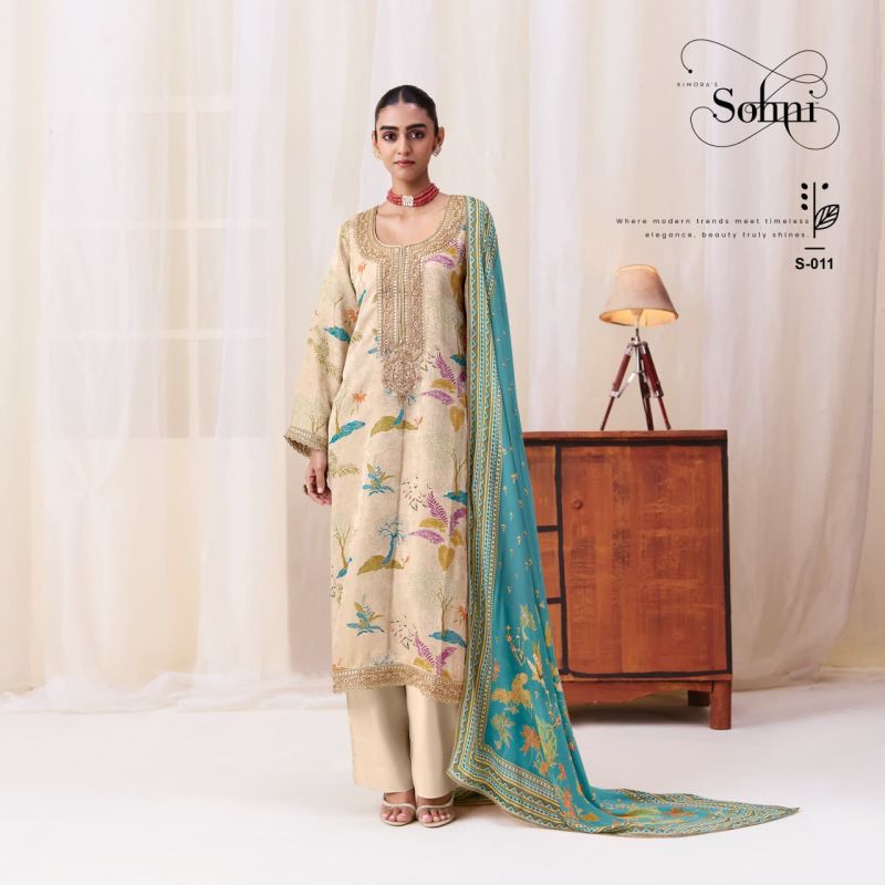 Kimora Sohni Bella Kanjivaram Weaving Dress Material