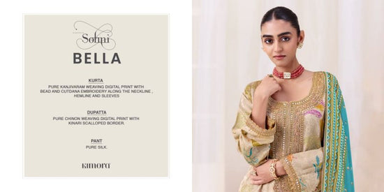 Kimora Sohni Bella Kanjivaram Weaving Dress Material