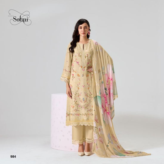 Kimora Sohni Nigaar Vol 91 Muslin Digital Print Embroidered Dress Material