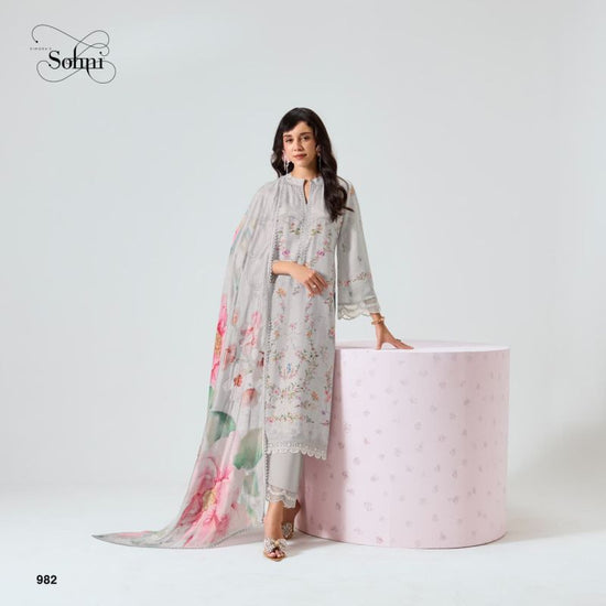 Kimora Sohni Nigaar Vol 91 Muslin Digital Print Embroidered Dress Material