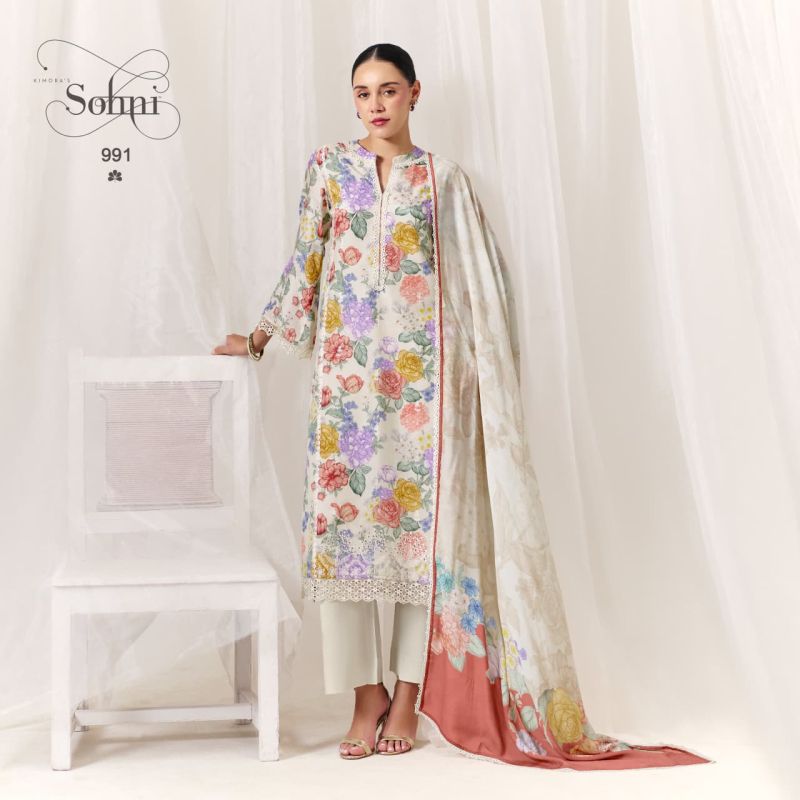 Kimora Sohni Rosa Vol 92 Muslin Dress Material
