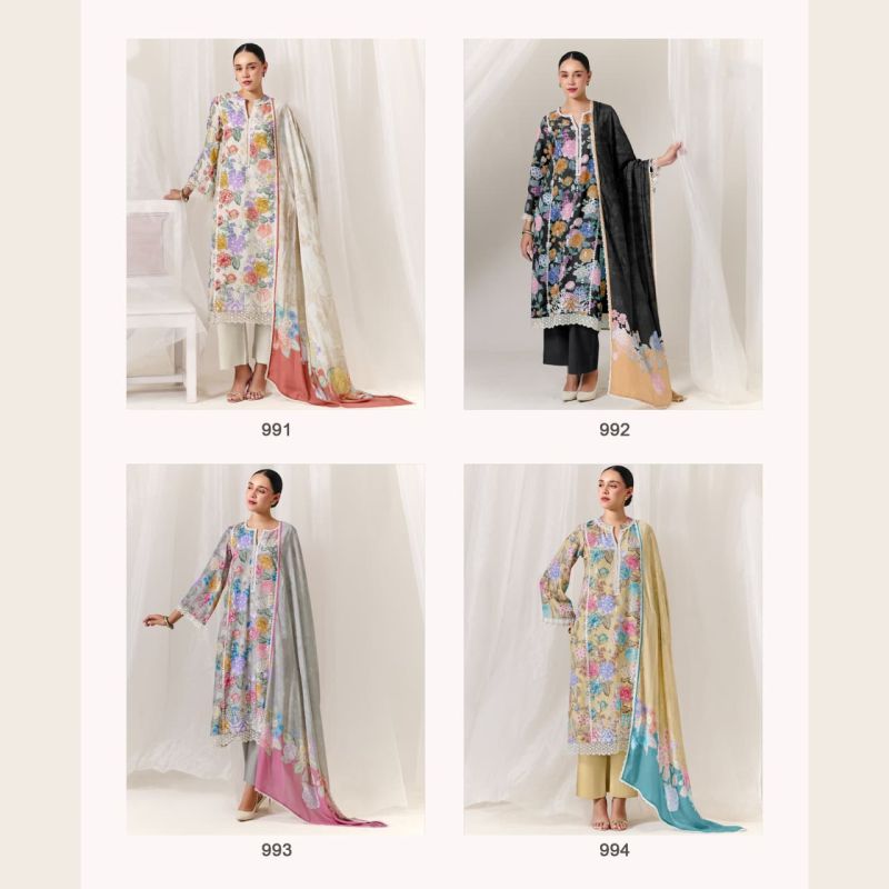 Kimora Sohni Rosa Vol 92 Muslin Dress Material