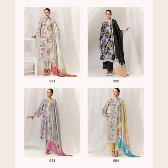 Kimora Sohni Rosa Vol 92 Muslin Dress Material