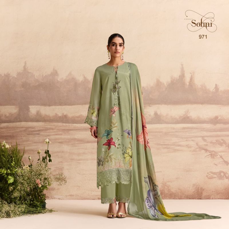 Kimora Sohni Sandalwood Vol 90 Muslin Embroidered Salwar Suit