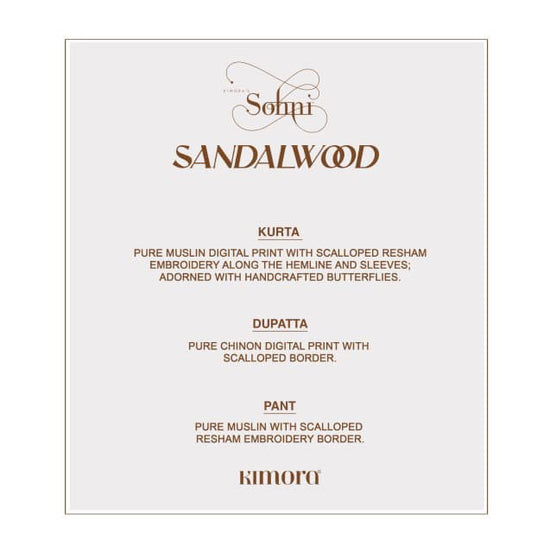 Kimora Sohni Sandalwood Vol 90 Muslin Embroidered Salwar Suit