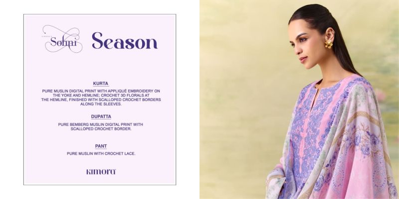 Kimora Sohni Season Vol 80 Muslin Digital Printed Salwar Suit Set