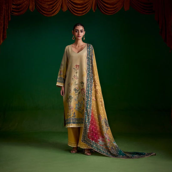 Kimora Sohni Sufi Zari Silk Hand Work Dress Material
