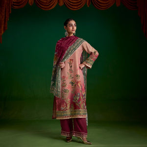 Kimora Sohni Sufi Zari Silk Hand Work Dress Material - Amrah Wholesale