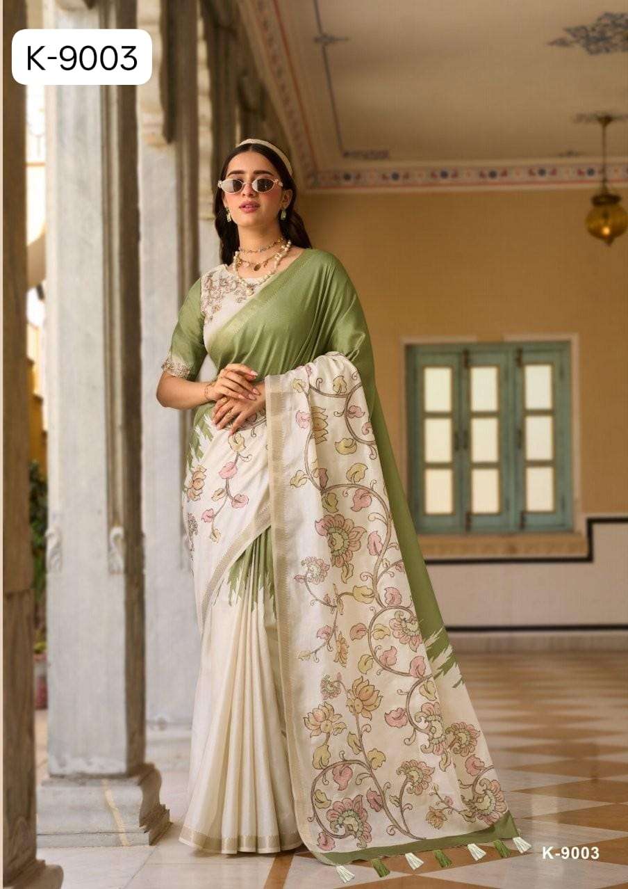 Kira Kalam Temple 9001 To 9004 Series Saree Wholesale Catalogue - Amrah Wholesale