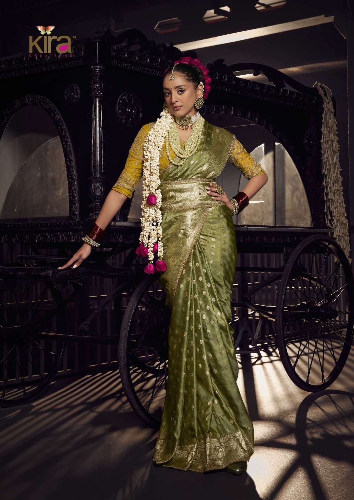 Kira Kesha Pure Viscose Luxury Artisan Handwork Sarees Wholesale Catalog - Amrah Wholesale