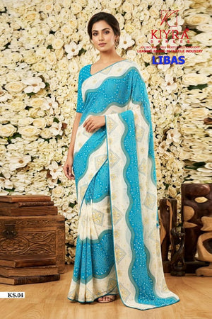 Kiyra Sarees Libas Dull Moss Saree