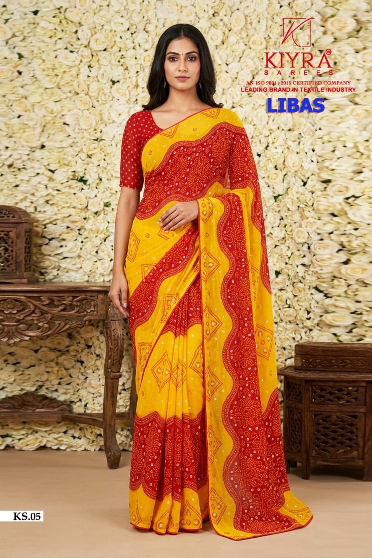 Kiyra Sarees Libas Dull Moss Saree
