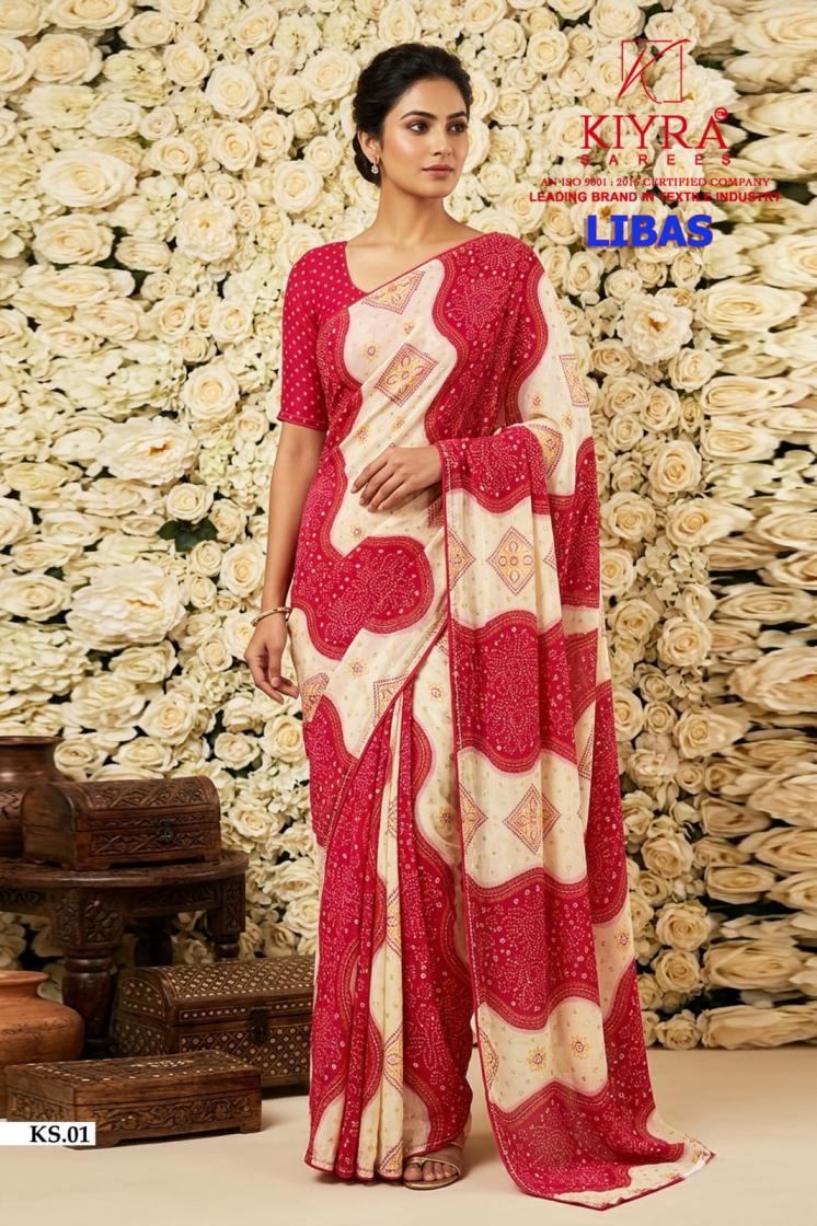 Kiyra Sarees Libas Dull Moss Saree